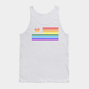 USA LGBT Pride -  American Flag LOVE Tank Top